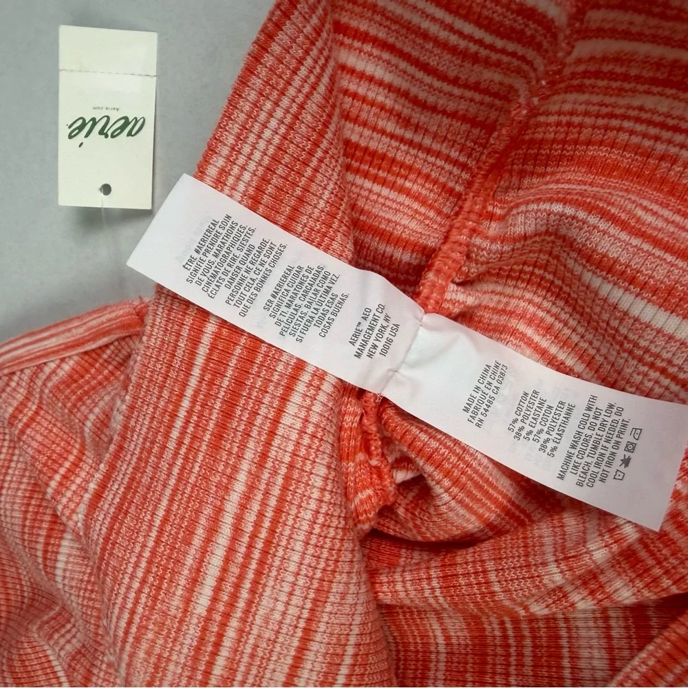 Aerie Coral Lounge Set Tank Top‎ & Shorts NWT Size Small Cozy Summer Set - Picture 16 of 16